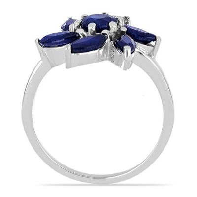BUY 925 STERLING SILVER NATURAL BLUE SAPPHIRE  RING